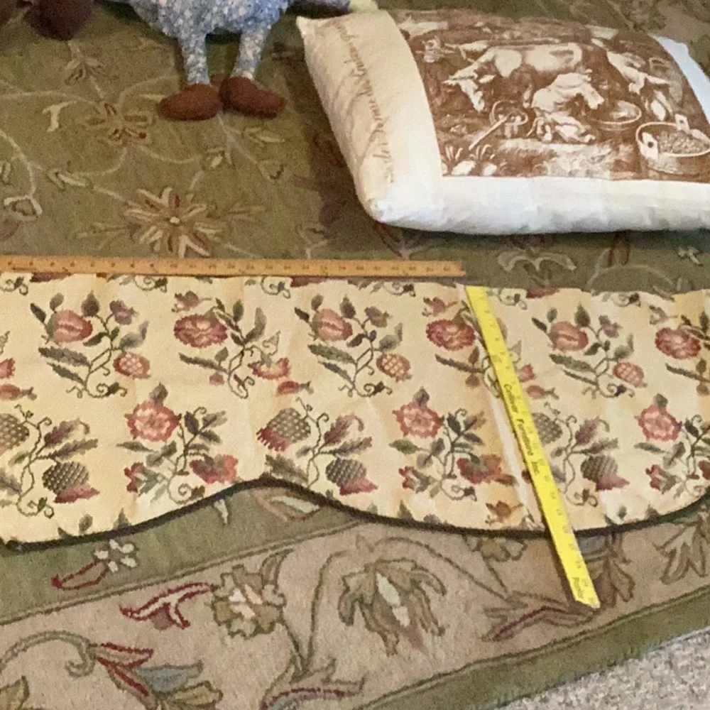 Valance TAPESTRY GOLD BOTANICAL Scroll Tapestry Cord 51” X 17” ⚜️
